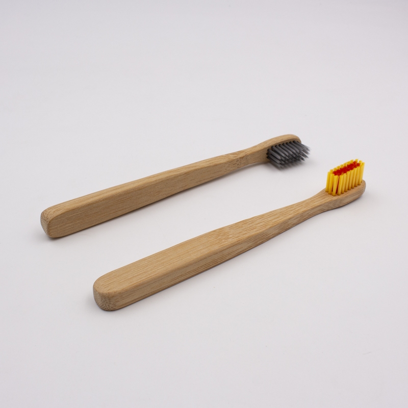 Brosse à dents en bambou à manche épais pour enfants
