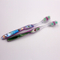 Brosse à dents adulte transparente - une étiquette d'impression lazer à l'intérieur de la poignée